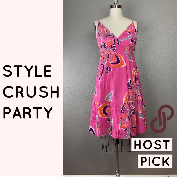 Old Navy Dresses & Skirts - Fuchsia Hibiscus summer floral Midi Dress Old Navy